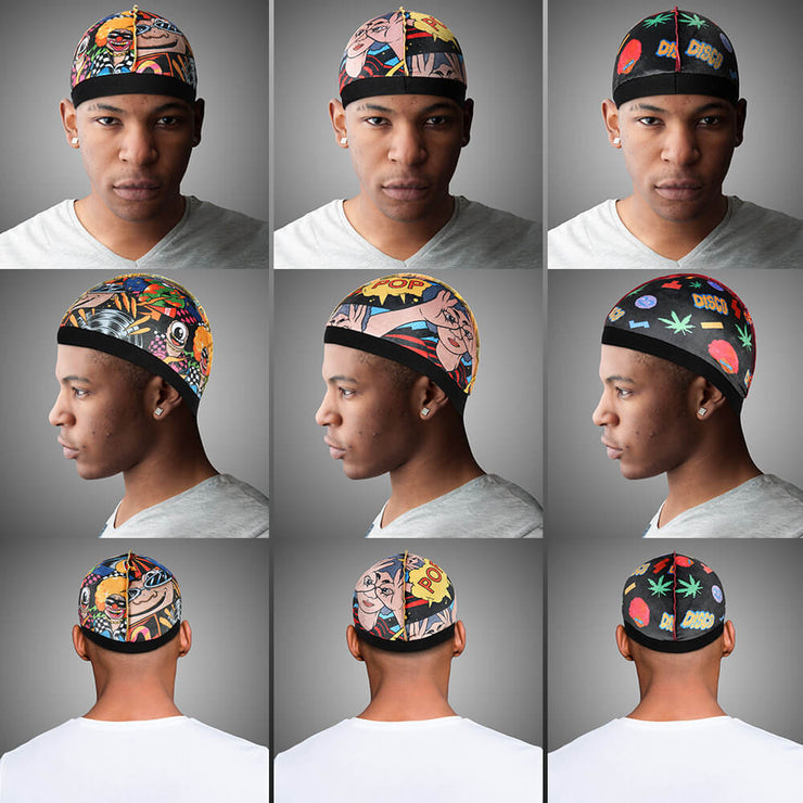 Velvet Durag for Men Wave Cap Velvet Dorag for Men Women 360 Wave